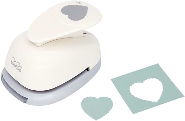 1.5-inch scalloped heart craft punch for paper and scrapbooking