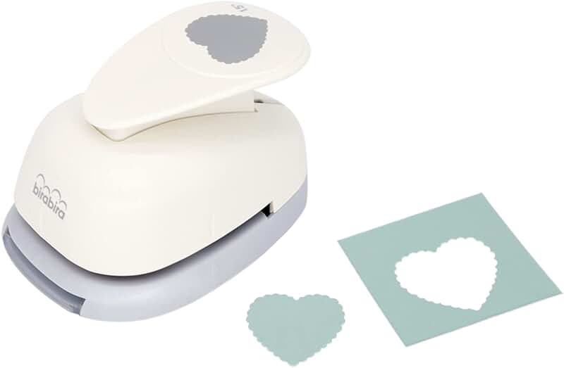 1.5-inch scalloped heart craft punch for paper and scrapbooking