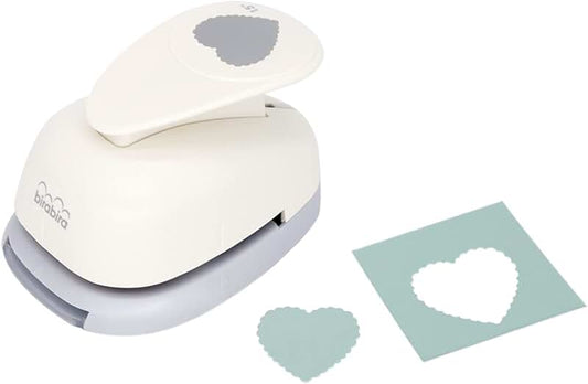 1.5-inch scalloped heart craft punch for paper and scrapbooking