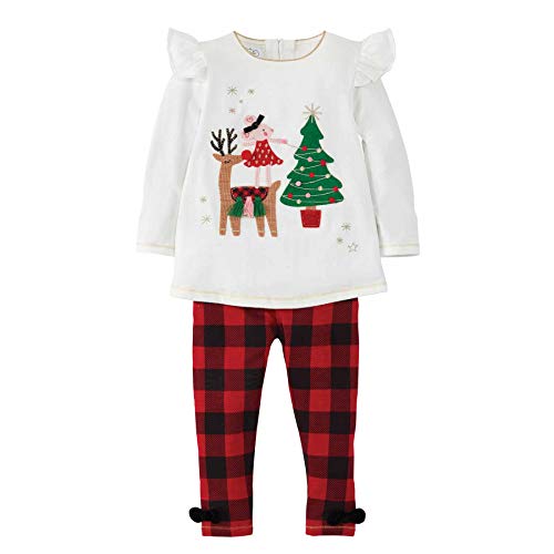Baby Girls' Reindeer Mouse Tunic Legging, Cream, 3-6 Months