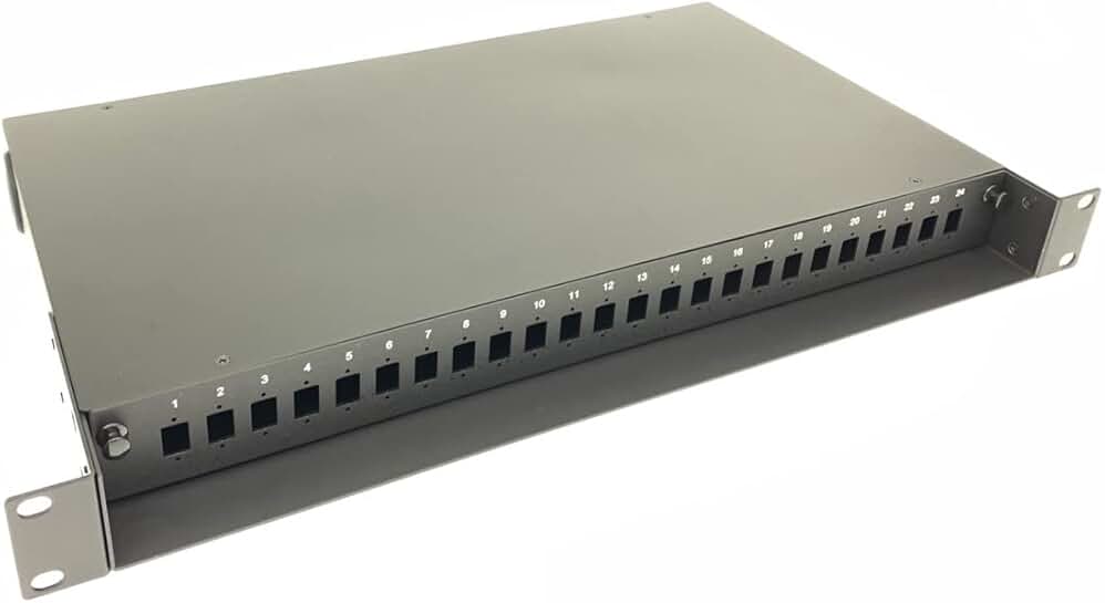 Unloaded 1U 19" 24-Port Fiber Optic Rack Panel