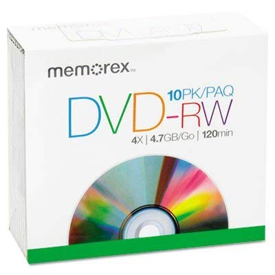 '- 10-Pack 2x DVD-RW Disc Spindle