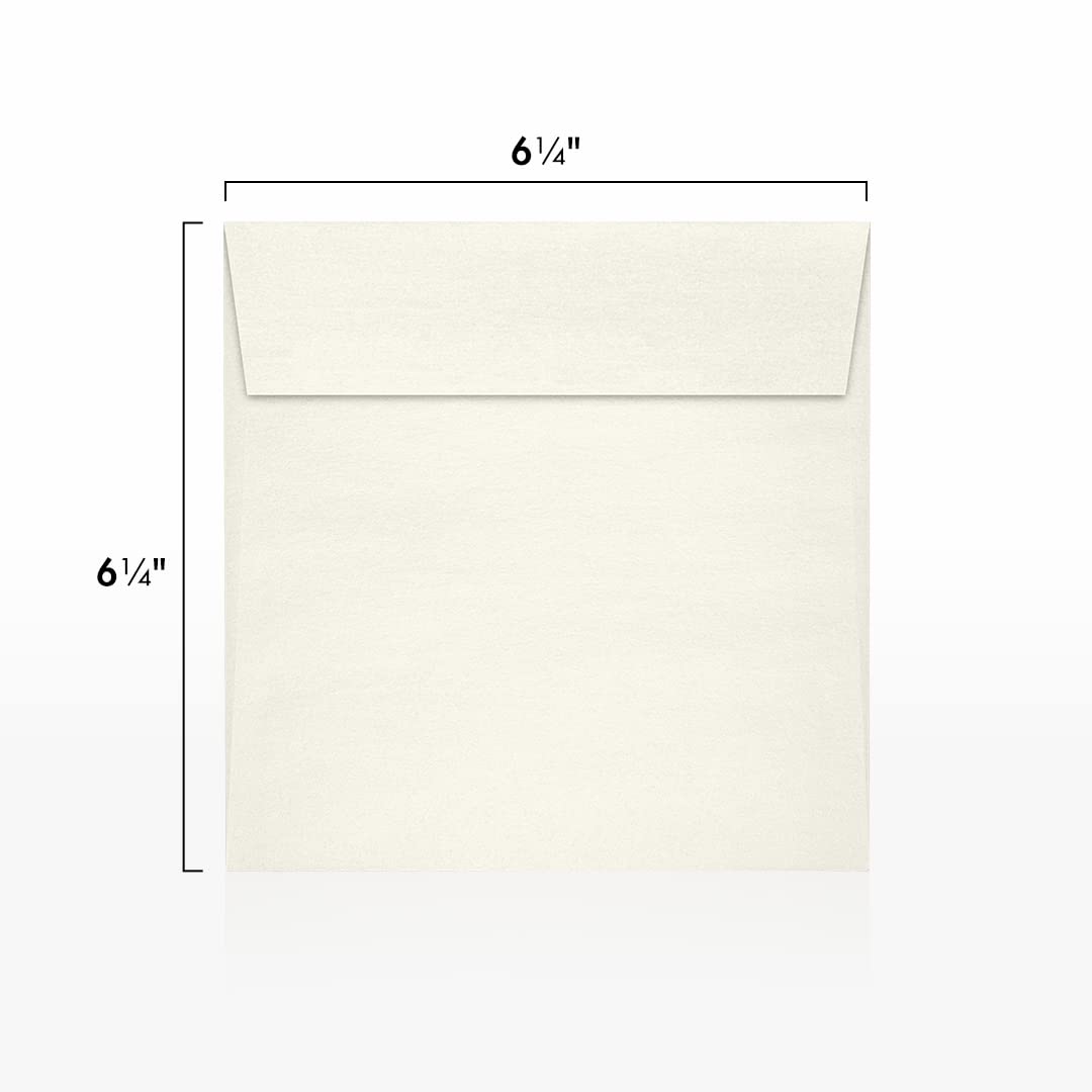 Square Quartz Metallic Invitation Envelopes, 50 Pack
