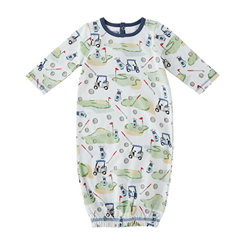 Baby Boy Golf Gown, Cotton, Green, 0-3 Months