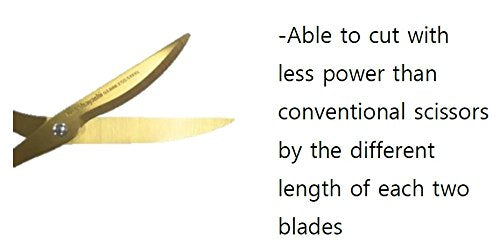 Slim scissors for delicate cutting in champagne gold