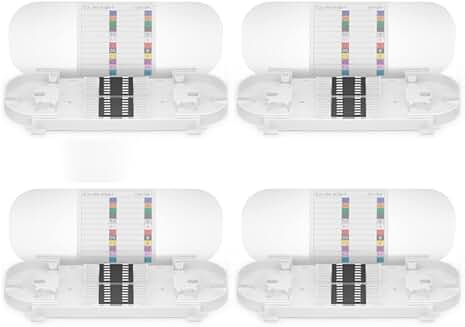 12-Strip Fiber Optic Fusion Splice Tray Pack of 4