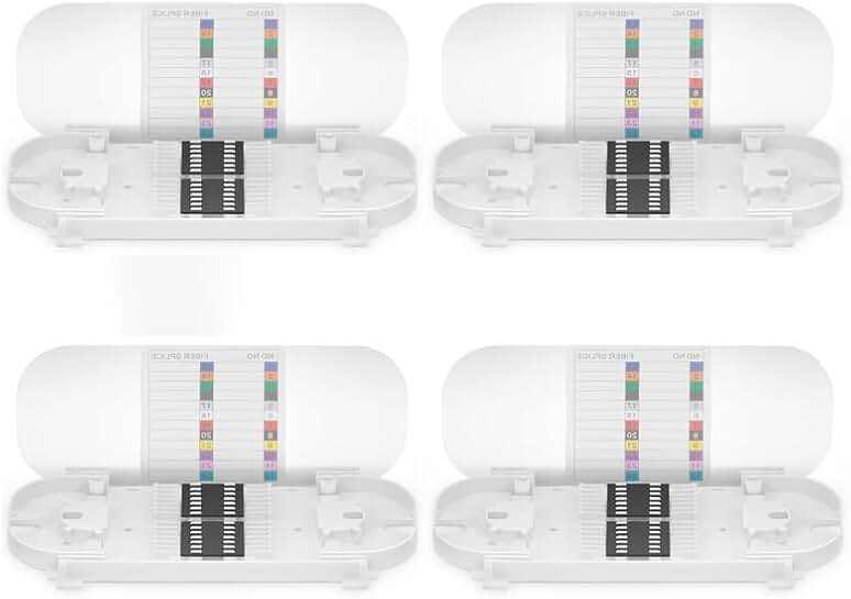 12-Strip Fiber Optic Fusion Splice Tray Pack of 4