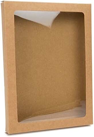 Kraft Paper Window Box, 25 Pack, 5x7/8x7