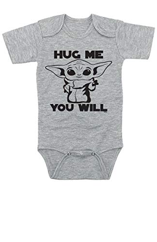 '- Light Dark Side - Adorable Future SW Inspired - Funny Infant Bodysuit - Boy   Girl  3-6 Months, Grey Hug Me