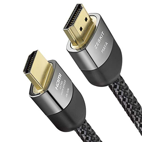 Maya 8K 48Gbps Ultra High Speed HDMI Cable 6.5ft, 4K120 8K60 144Hz eARC HDR HDCP 2.2 2.3 Compatible with Dolby Vision Apple TV 4K Roku Sony LG Samsung Xbox Series X RTX 3080 PS4 PS5