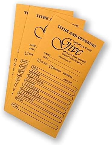 Set of 100 Tithe and Offering Envelopes