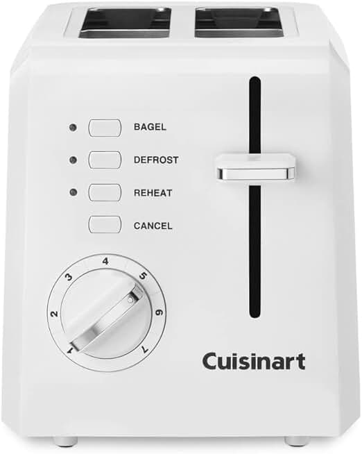 Compact 2-Slice Toaster in White