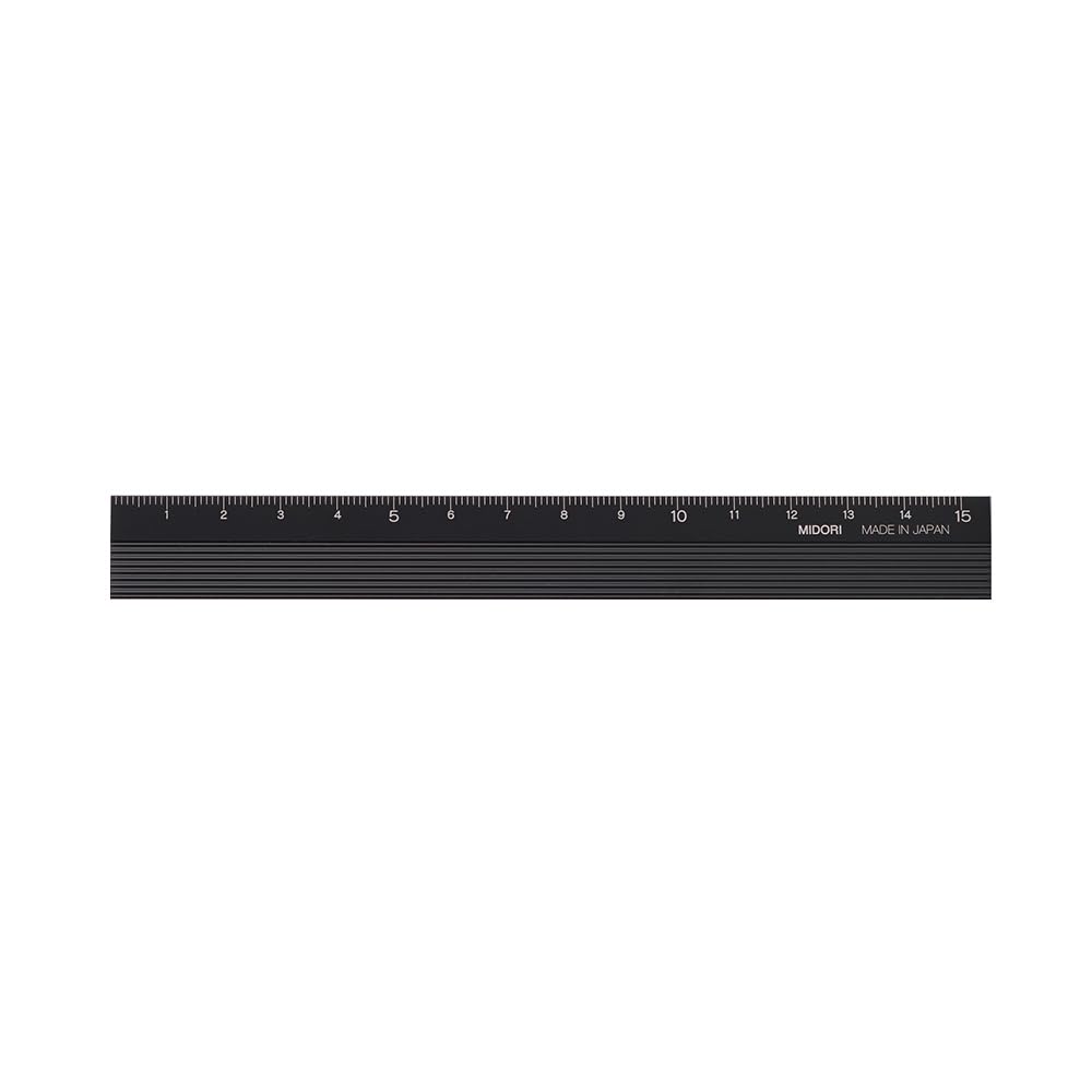 Black 15cm Aluminium Ruler