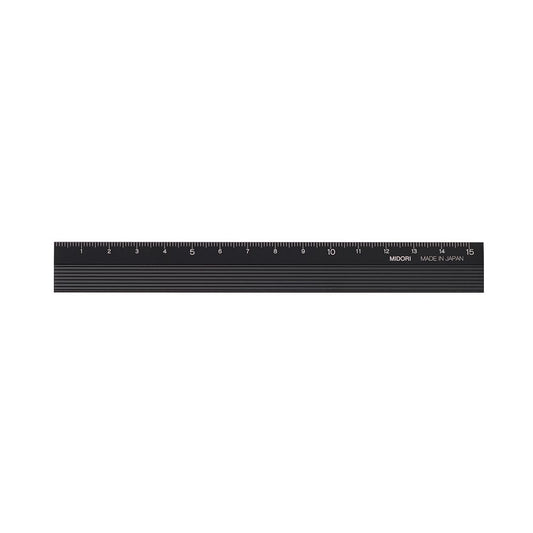 Black 15cm Aluminium Ruler