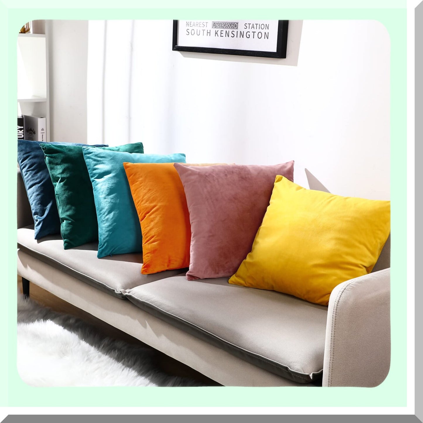 VelvetSoft Square Pillowcase Set - 6 Pack Decorative Throw Pillow Covers for Sofa Couch Bed Car Home Decor - Solid Cushion Cases - 18 x 18 inches