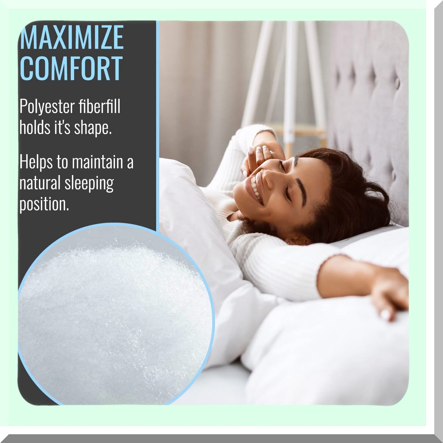 CoolBreeze Allergy-Free Pillow - Machine Washable, 20" x 26, Polyester Fill, Hotel-Grade, USA Made - Hypoallergenic Fiber for Cooling Comfort