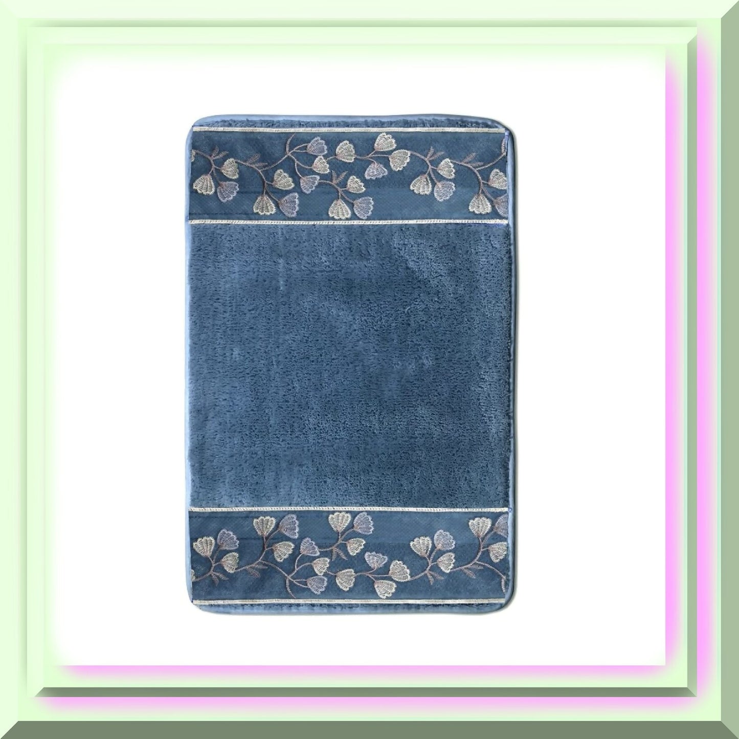 Capri Slate Blue Bathroom Rug