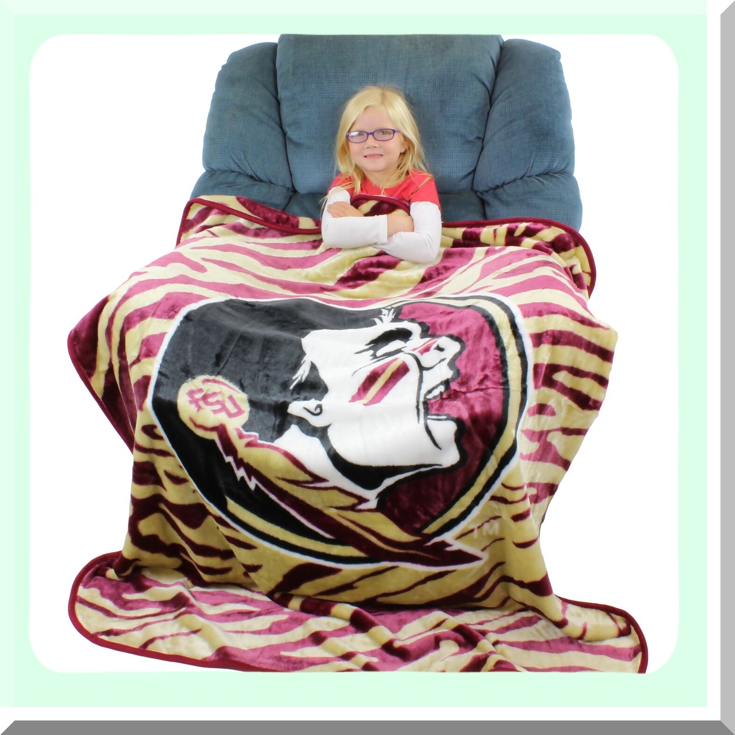 Florida State Seminoles Cozy Raschel Throw Blanket - 60x50 Inch Warmth