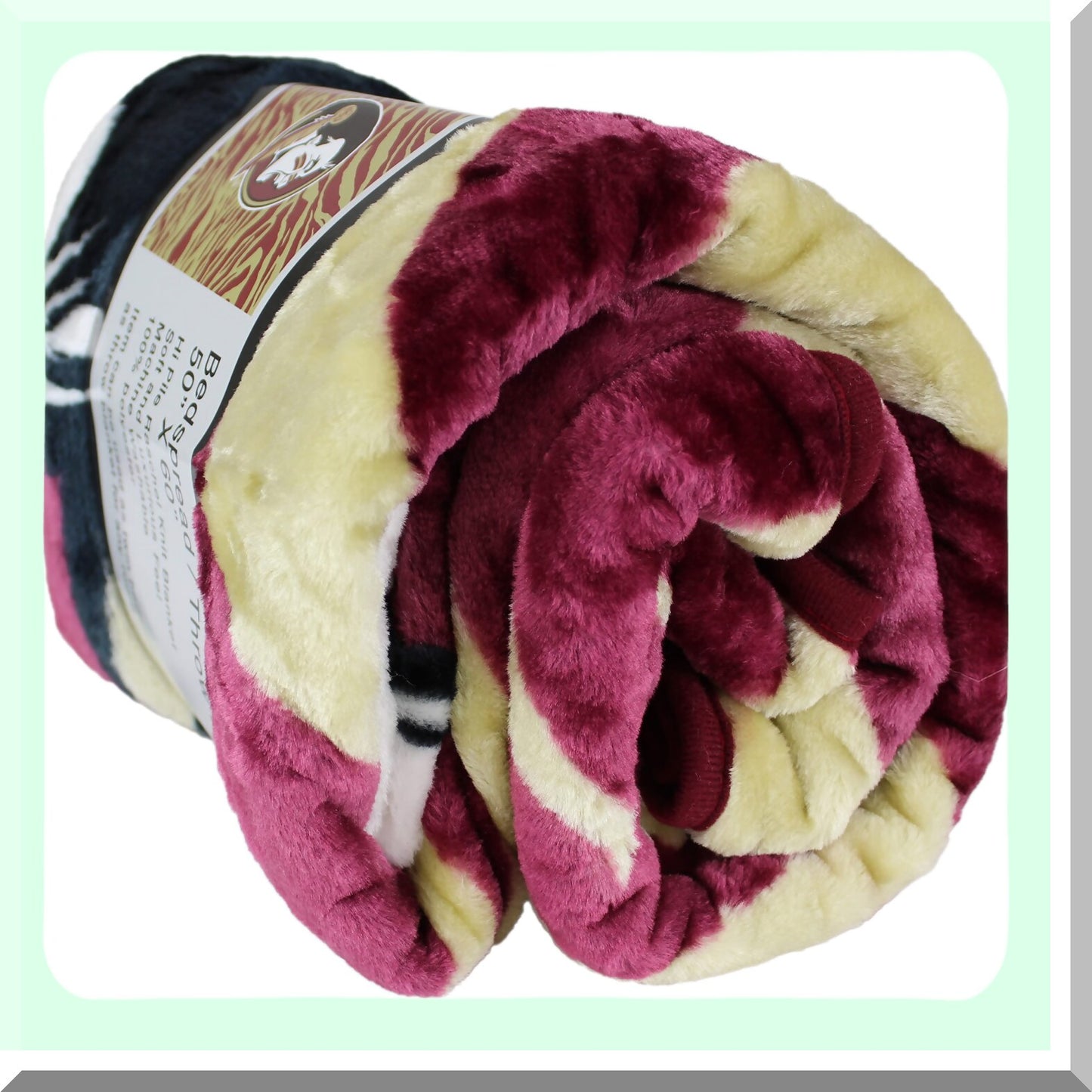 Florida State Seminoles Cozy Raschel Throw Blanket - 60x50 Inch Warmth