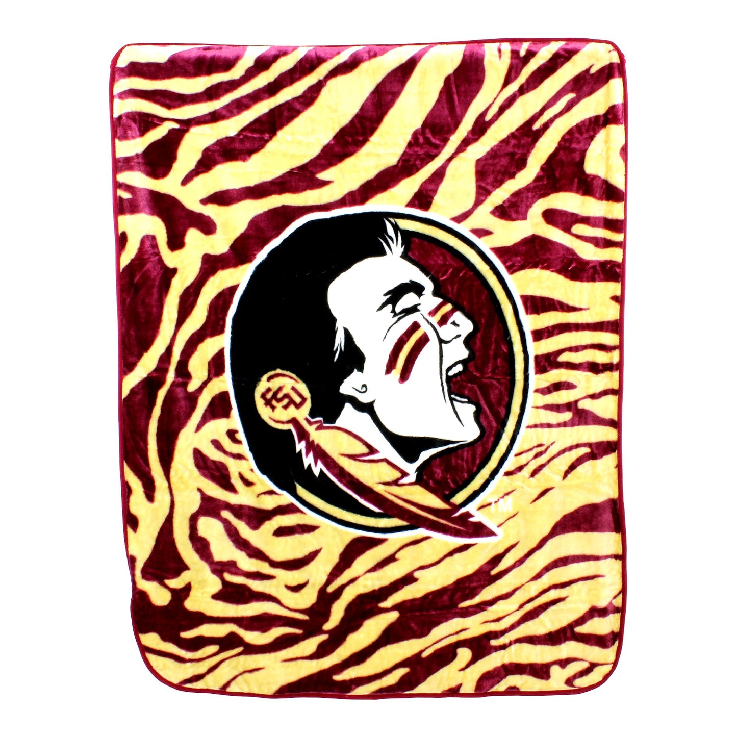 Florida State Seminoles Cozy Raschel Throw Blanket - 60x50 Inch Warmth