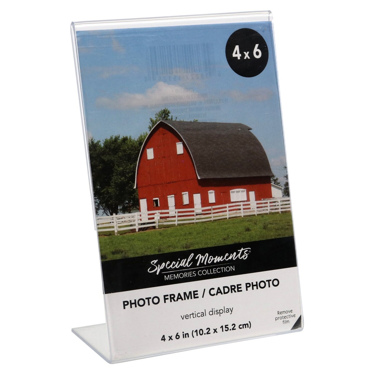 Freestanding Borderless Vertical Plastic Photo Frames, 4x6 in. (Pack of 24)