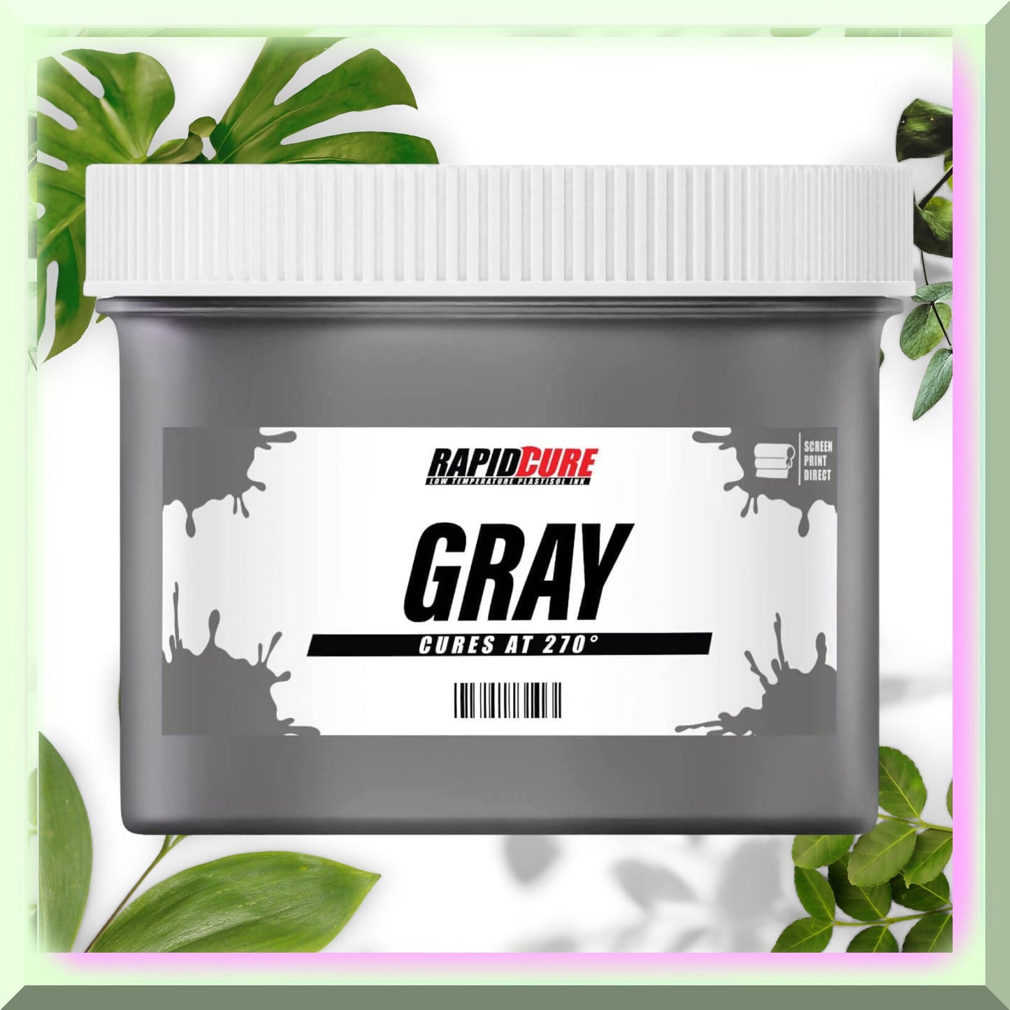 QuickSilver Gray Plastisol Screen Ink Quart