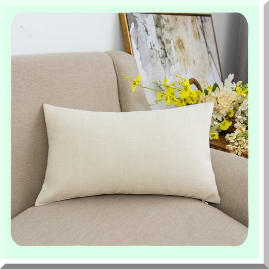 Pure White Linen Baby Pillowcase - Soft Cushion Cover for Nursery Decor (12x20 inch, 30 x 50 cm) - Light and Cozy Linen Fabric - Elegant Home Accent