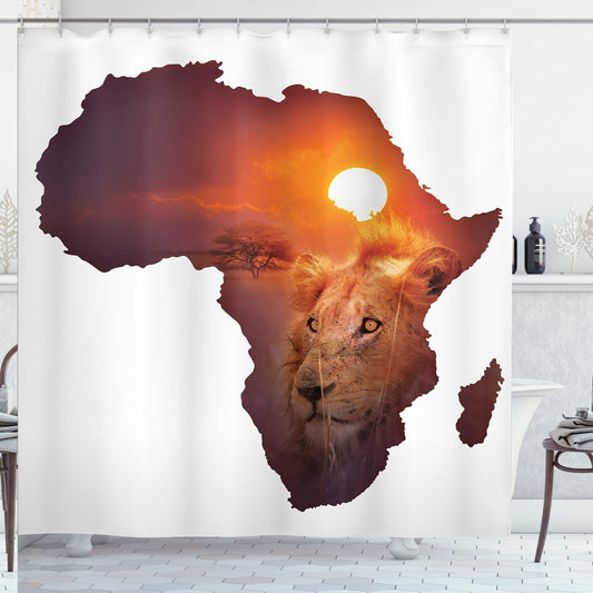 Safari Wildlife Sunset Shower Curtain 69x70 inches