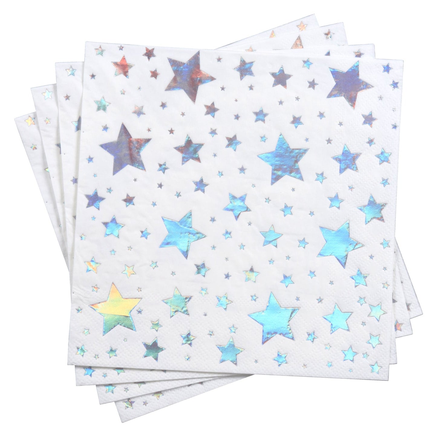 Iridescent & Metallic Rainbow Party 13-in. Paper Napkins, 20-ct. Packs (Pack 24)