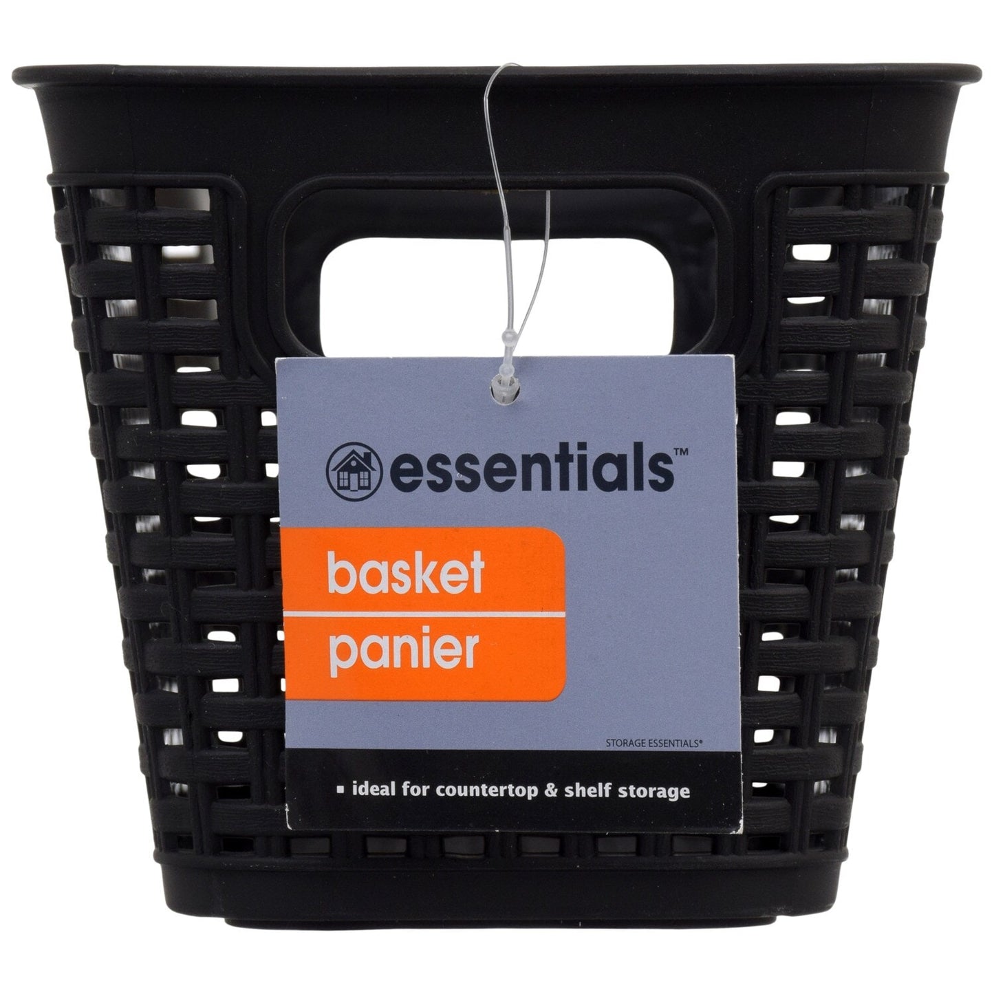 Essentials Woven-Look Plastic Storage Baskets (Pack of 24)