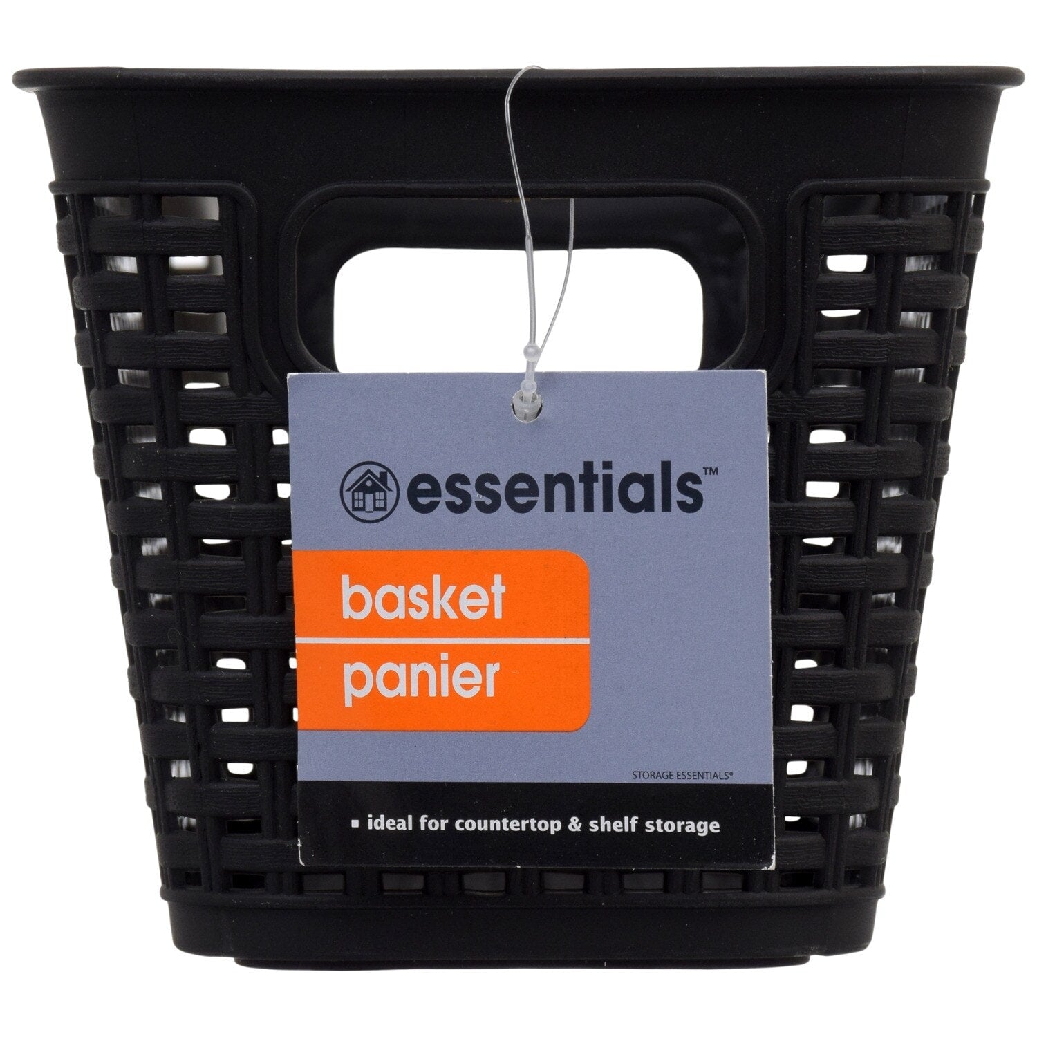 Essentials Woven-Look Plastic Storage Baskets (Pack of 24)