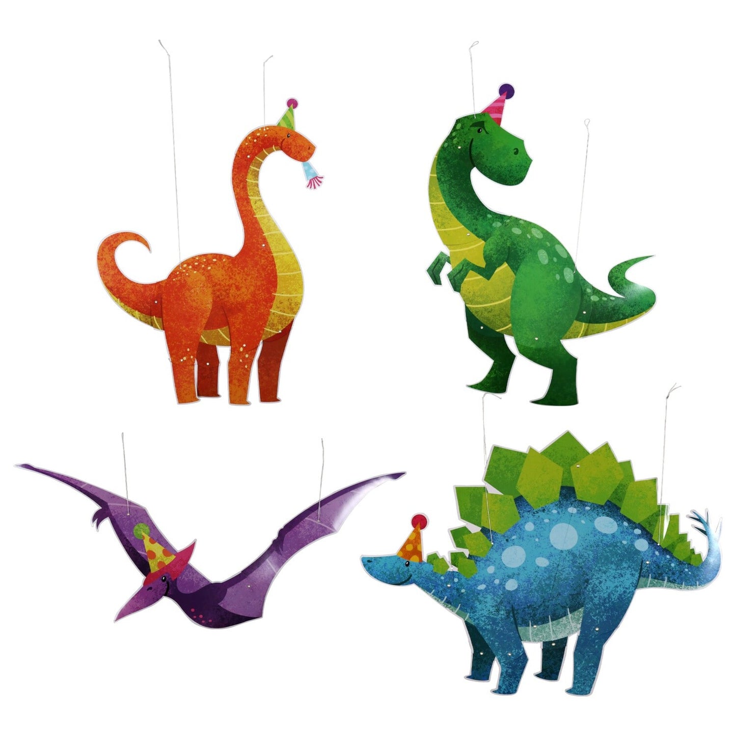 Hanging Paper Jointed Dinosaur Cutouts, 30x21.5 in. (Pack of 36)
