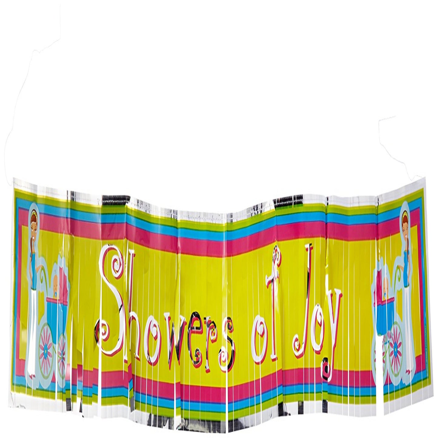 Metallic Fringe Banner for Baby Shower Party Decor