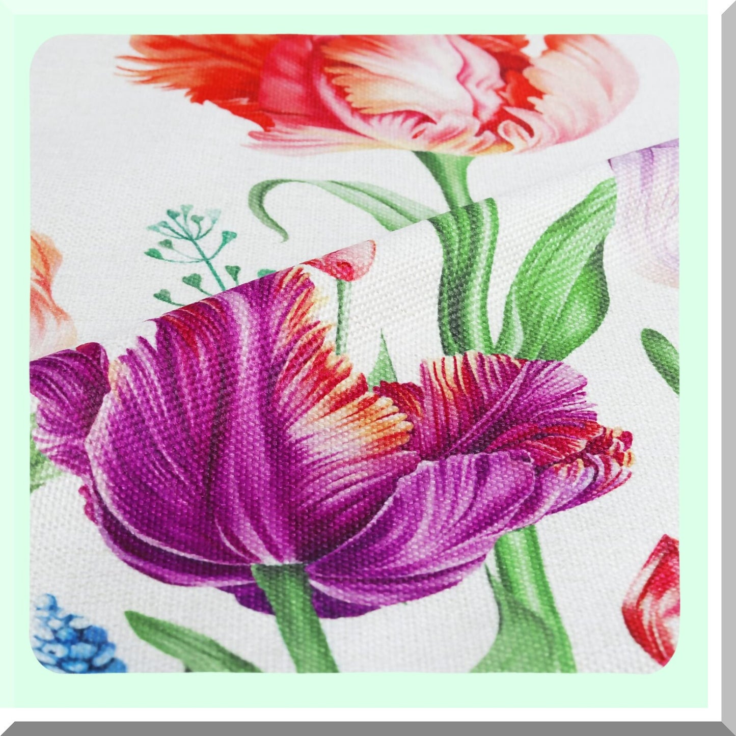 Spring Bloom Farmhouse Pillow Set - 18x18 Inch Floral Cushion Covers (Set of 4) - Colorful Garden Decor for Patio, Sofa, Bed - Polyester Linen Case