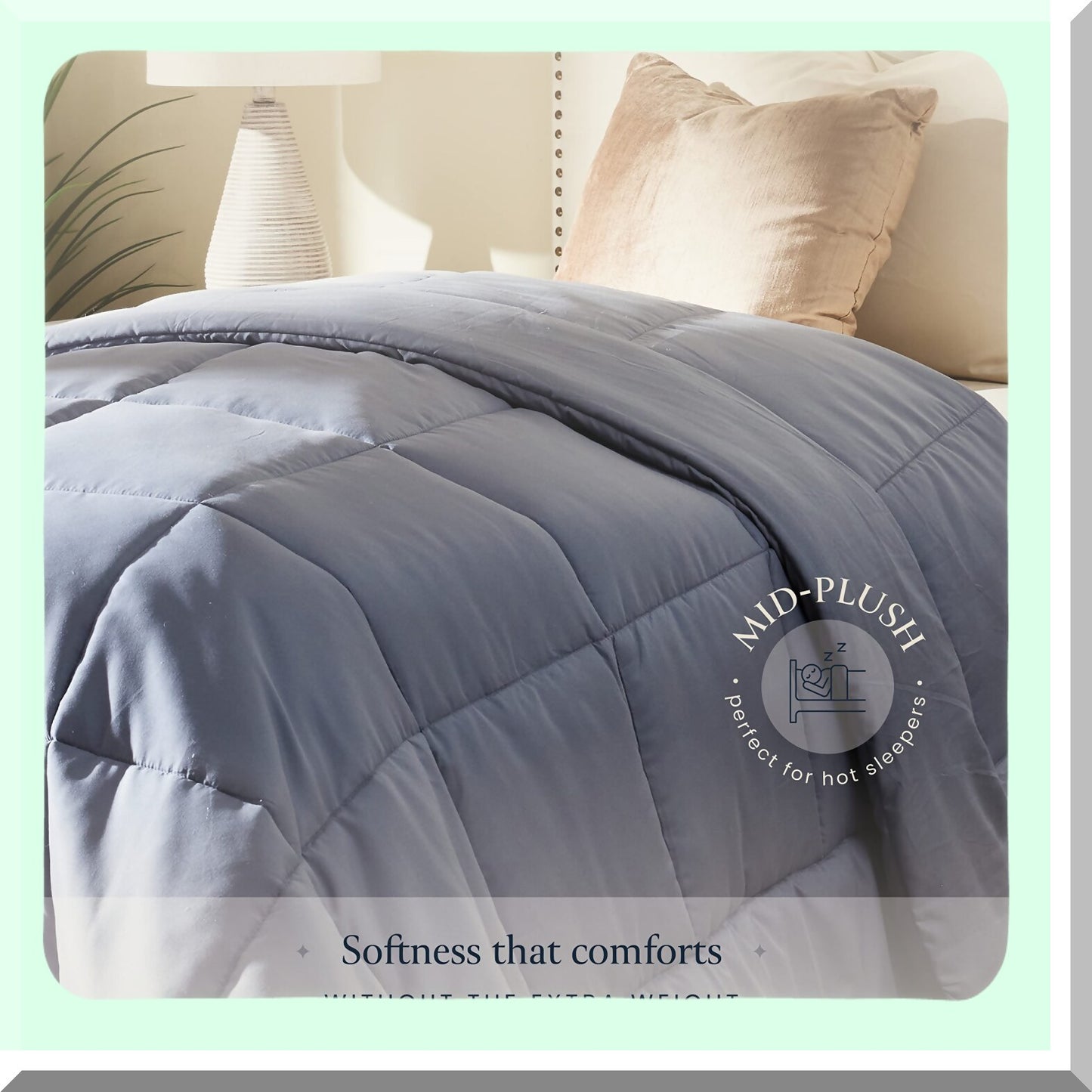 Luxury Plush All-Season Full Size Comforter - Hypoallergenic Down Alternative Duvet Insert - Hotel Quality Lightweight Bedding - Box Quilted Fiberfill Comforter