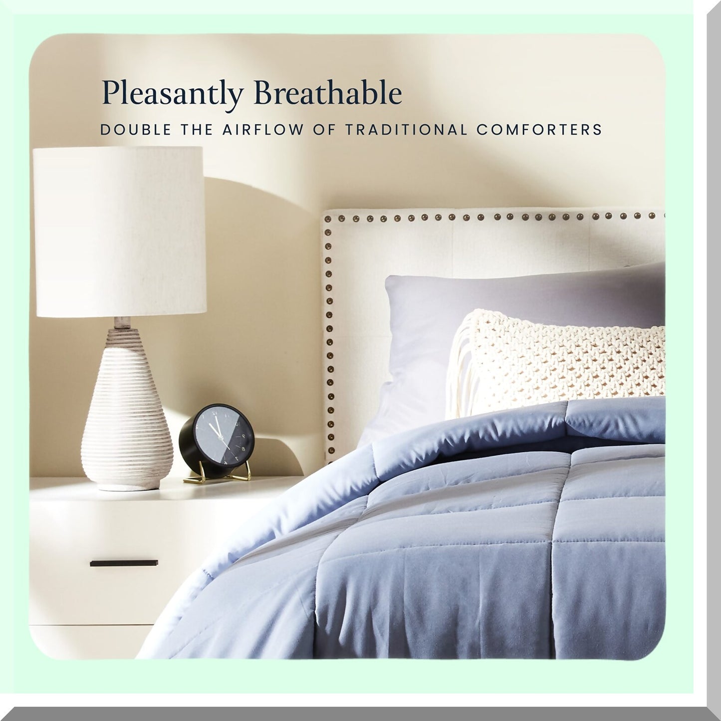 Luxury Plush All-Season Full Size Comforter - Hypoallergenic Down Alternative Duvet Insert - Hotel Quality Lightweight Bedding - Box Quilted Fiberfill Comforter