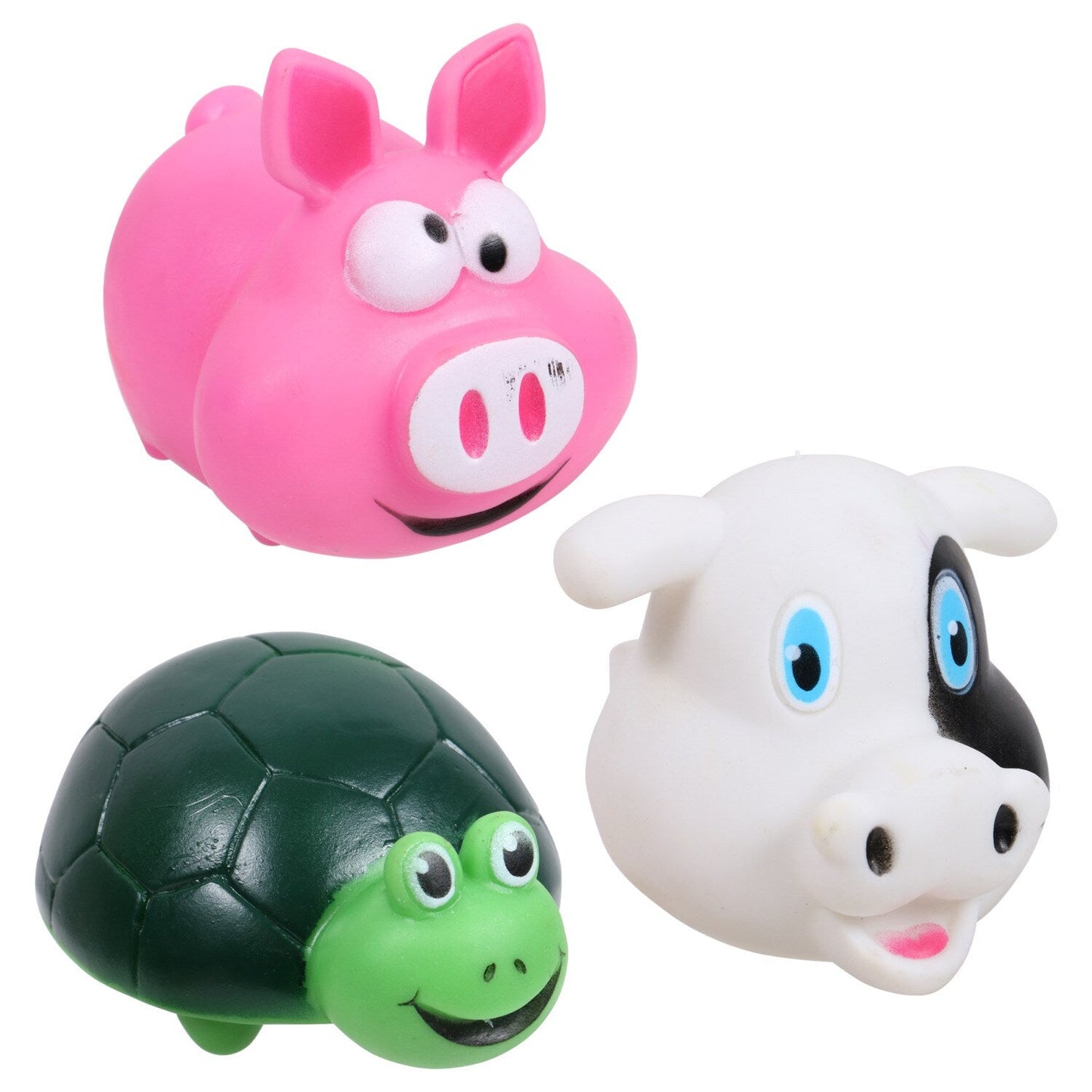 Adorable Squeaky Vinyl Dog Toys, 3.5x3.5x1.75-in. (Pack of 48)