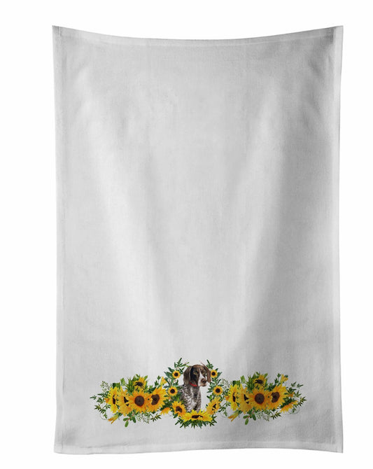 German Shorthaired Pointer White Kitchen Towel Set of 2