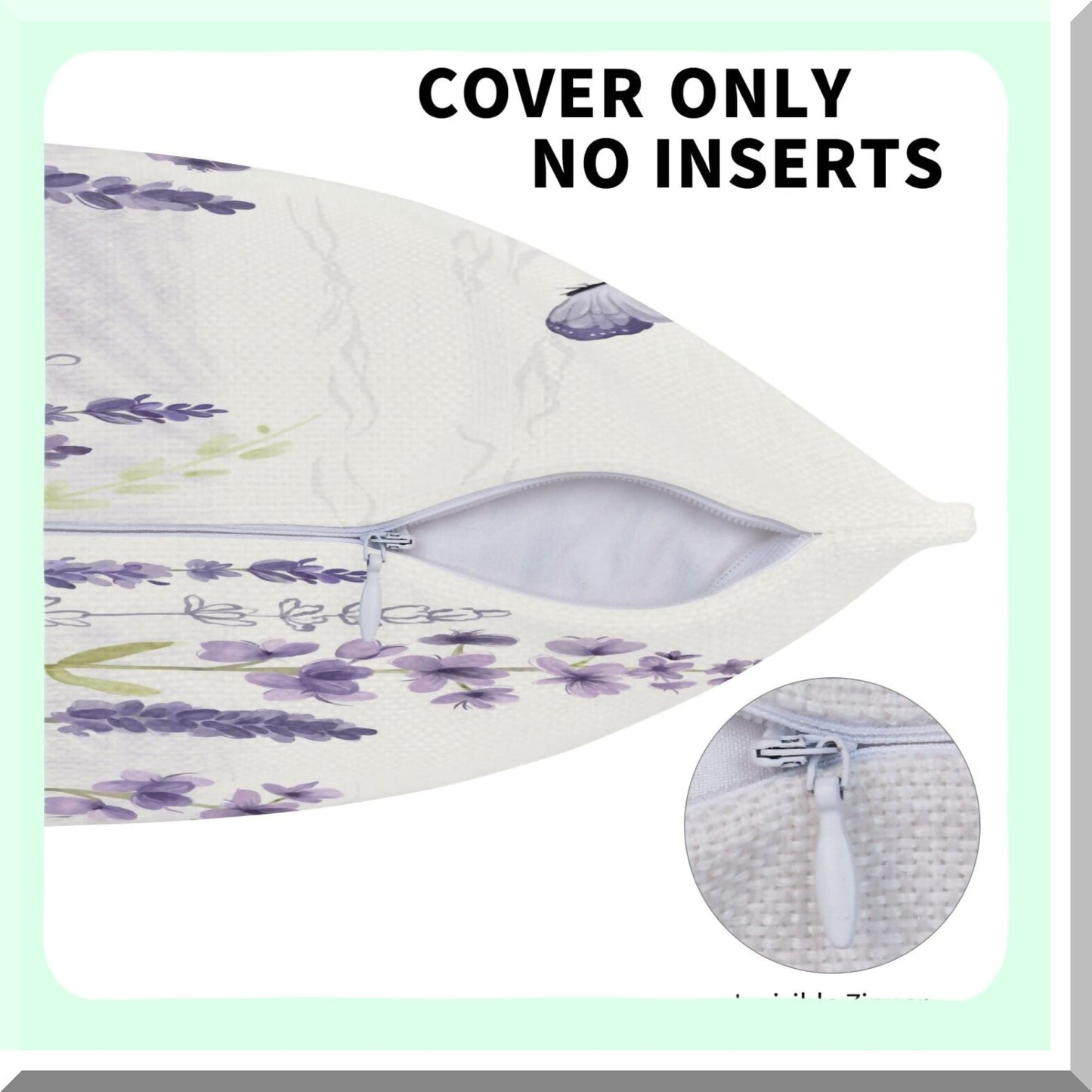 Lavender Fields Decorative Pillow Set - 16x16 Inch Watercolor Floral Cushion Covers for Farmhouse Home Decor, Purple Flowers Throw Pillow Covers for Sofa Couch Outdoor Use