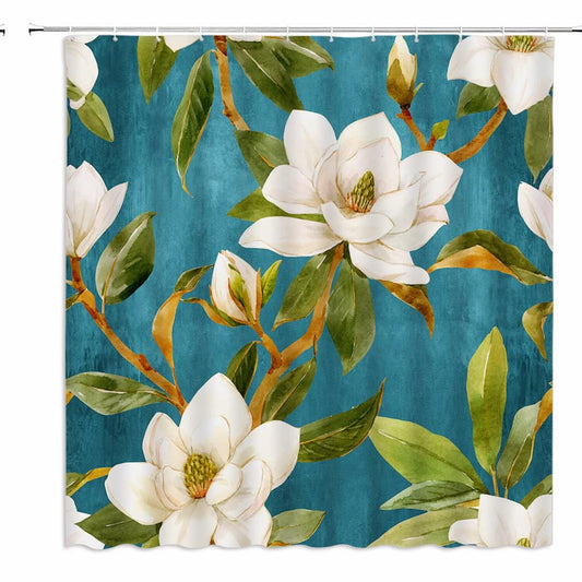 Magnolia Flower Shower Curtain 70x70 inches