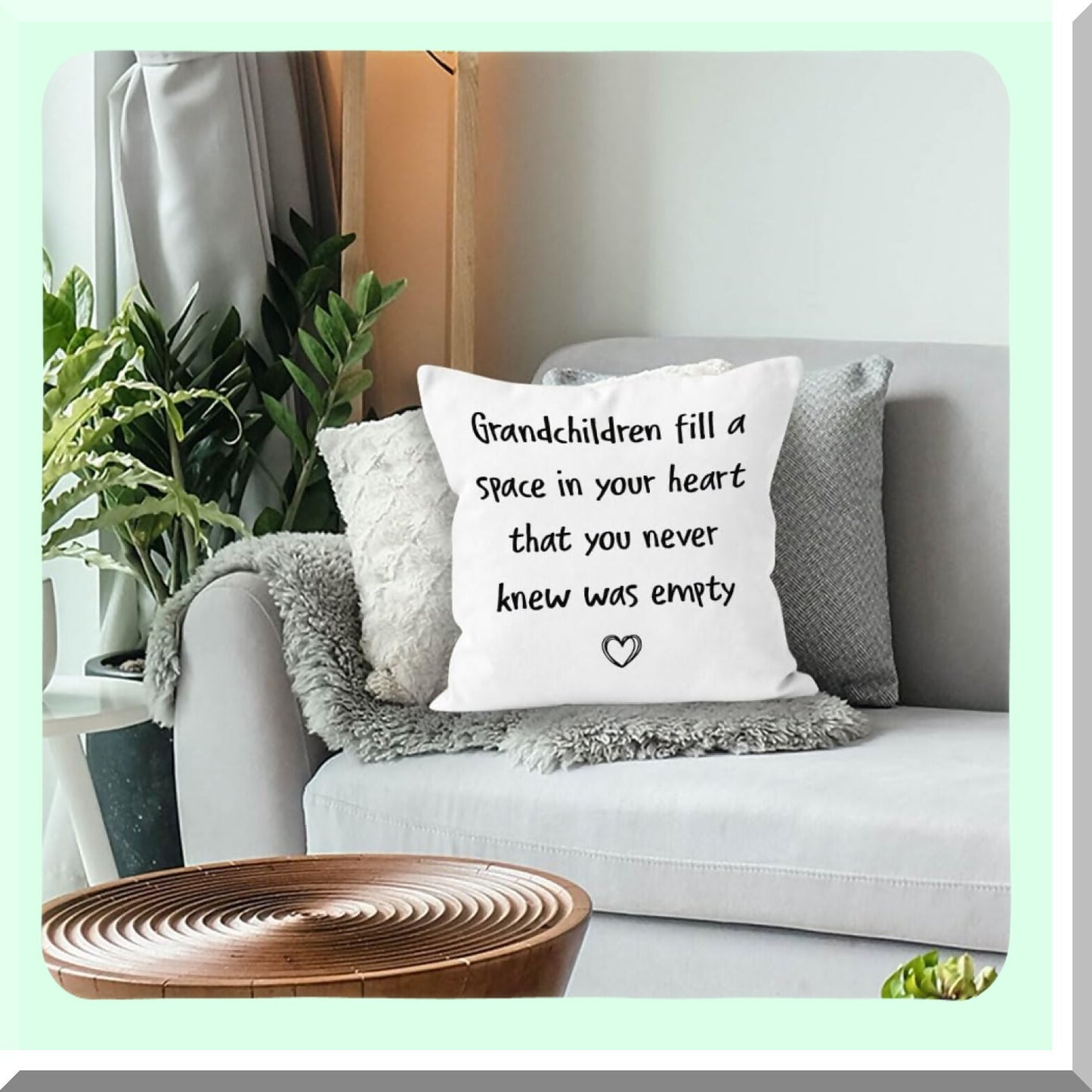 Generations Love Pillow Covers - 18x18, Grandparents Gift Set, Grandkids Grandparents Presents, Grandma Grandpa Decor, Family Heritage Cushion Covers