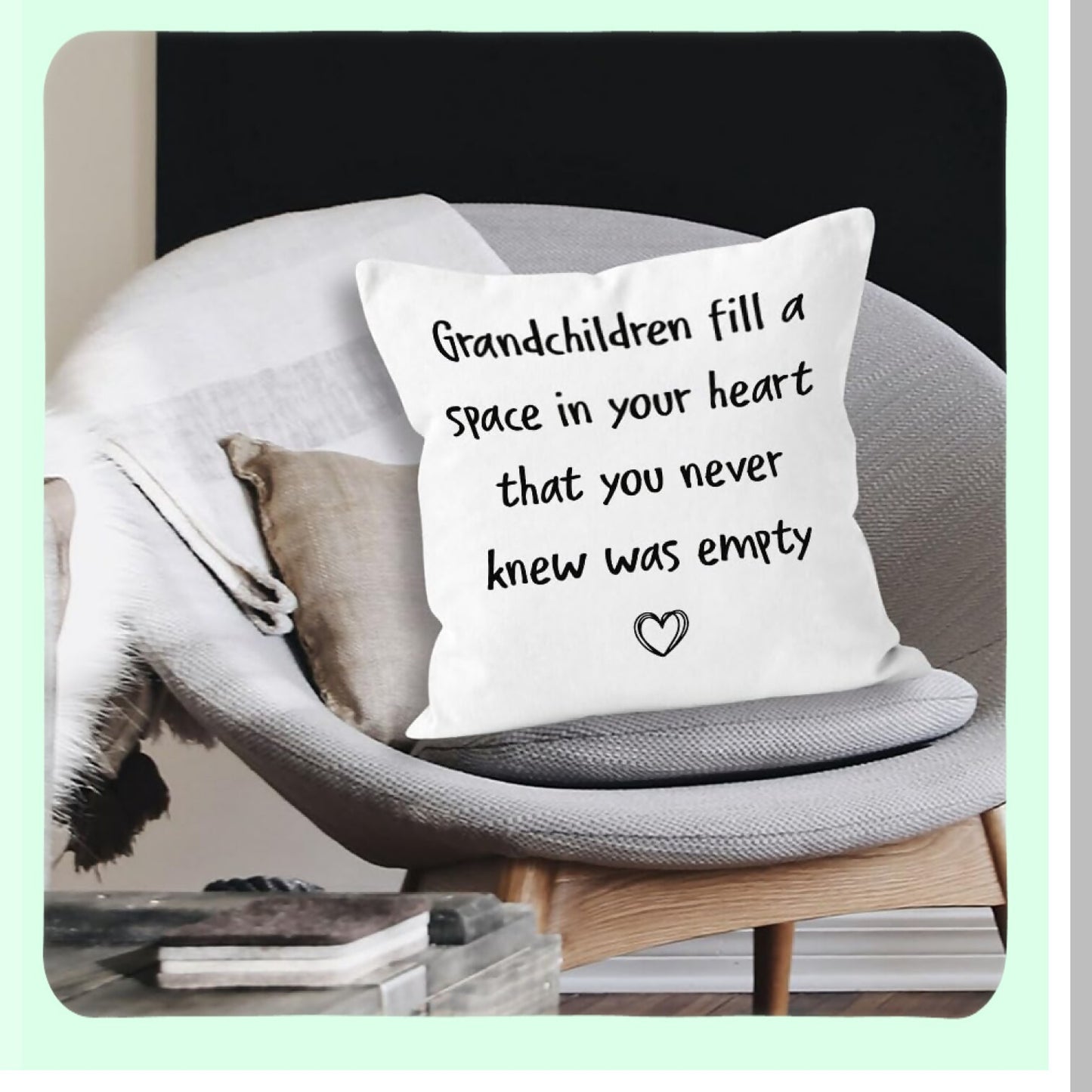 Generations Love Pillow Covers - 18x18, Grandparents Gift Set, Grandkids Grandparents Presents, Grandma Grandpa Decor, Family Heritage Cushion Covers