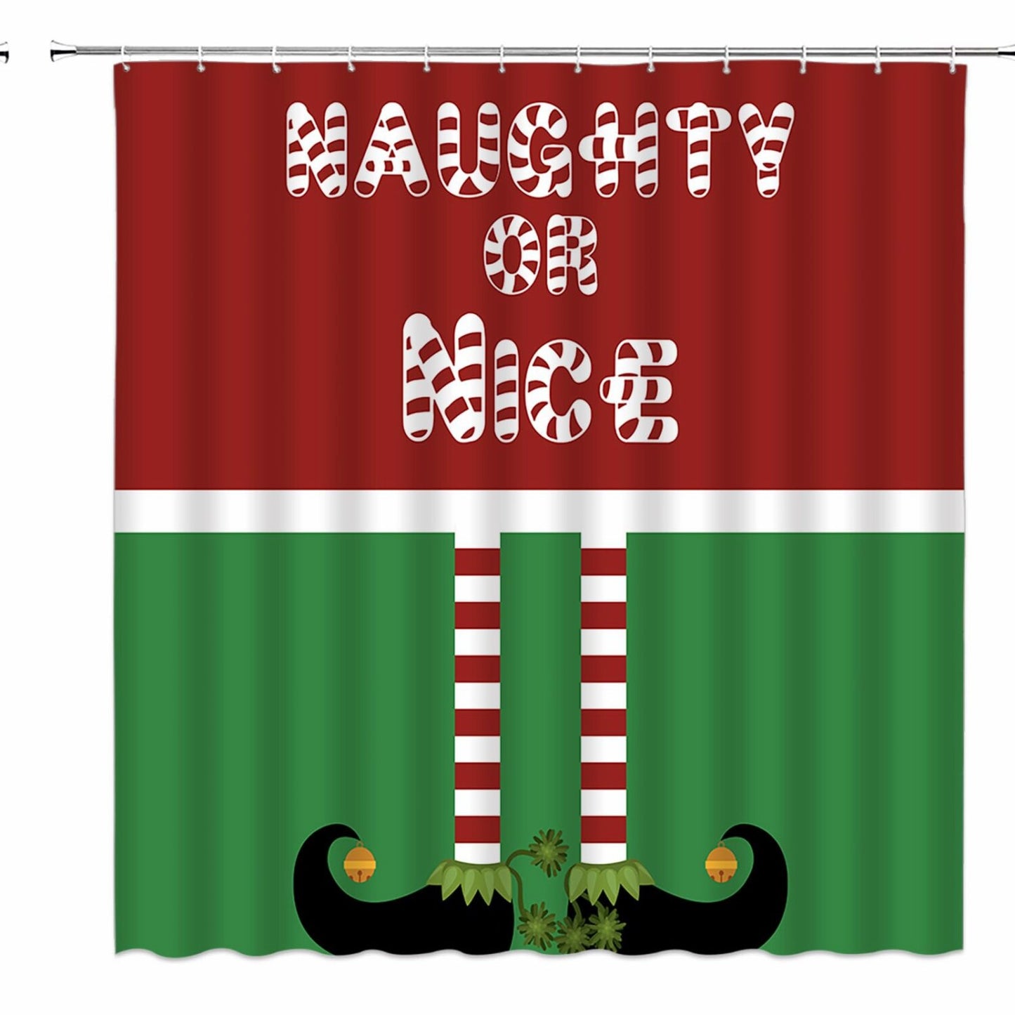 Merry Gnomes Elf Xmas Shower Curtain 70x70