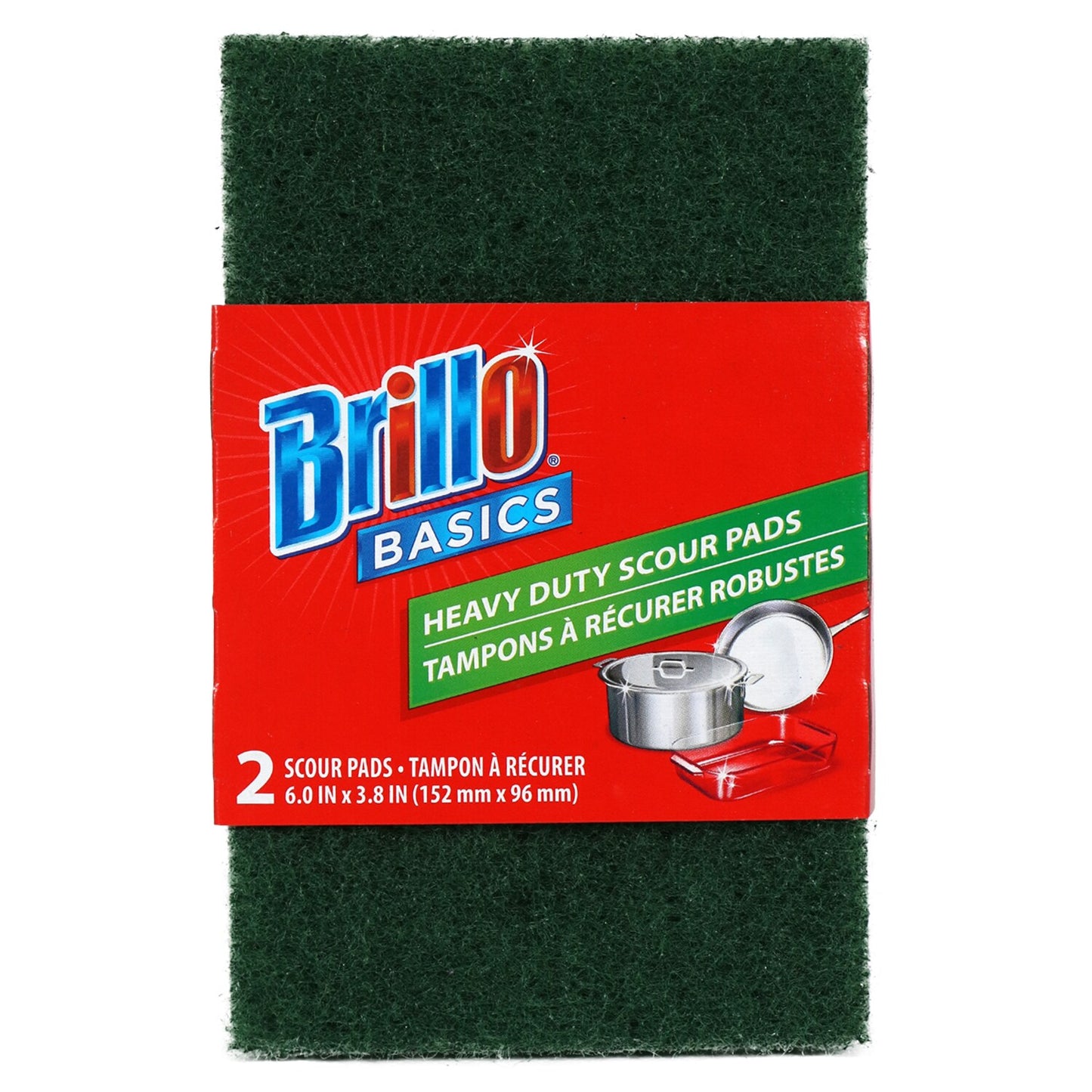Brillo Basics Heavy-Duty Scouring Pads, 2-ct. Packs (Pack of 24)