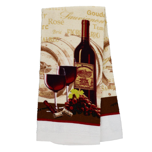 Wine Themed Kitchen Towels, 15x25 in. (Pack of 24)