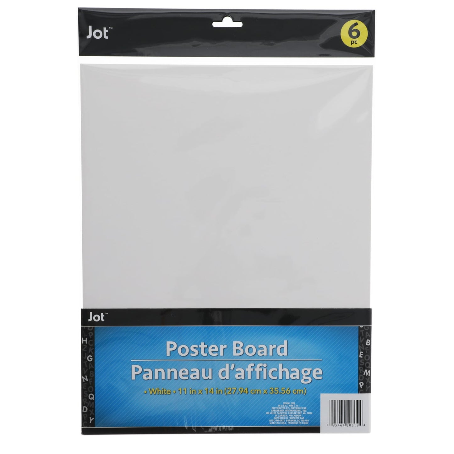 Jot(R) White Poster Board, 14x11-in. 6-ct. (Pack of 36)