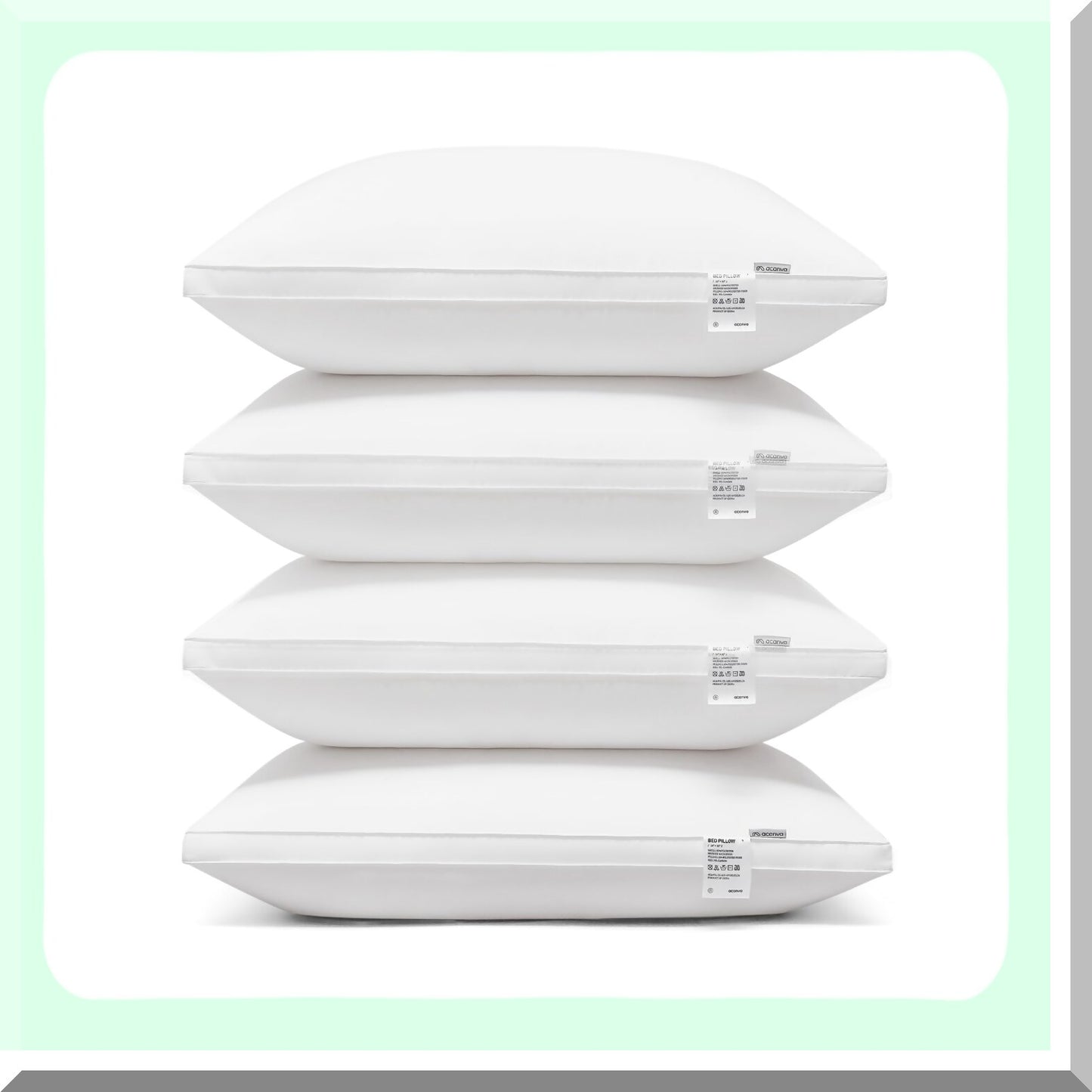 ArcticDream Cooling Pillows - 4 Pack Luxury Hotel Quality with Premium DownLike Filling for Back, Stomach or Side Sleepers - Soft & Comfortable - Standard Size White Set of 4