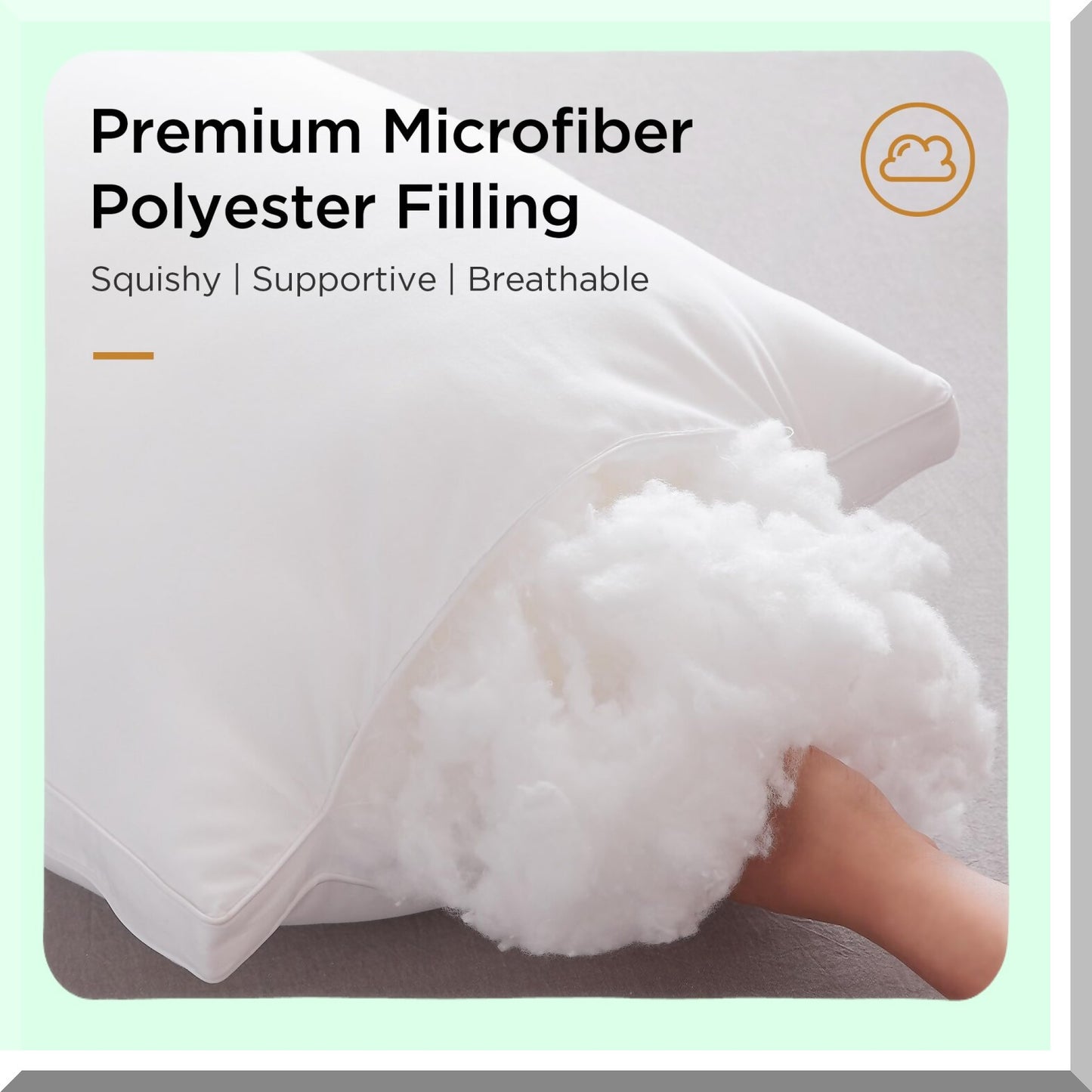 ArcticDream Cooling Pillows - 4 Pack Luxury Hotel Quality with Premium DownLike Filling for Back, Stomach or Side Sleepers - Soft & Comfortable - Standard Size White Set of 4