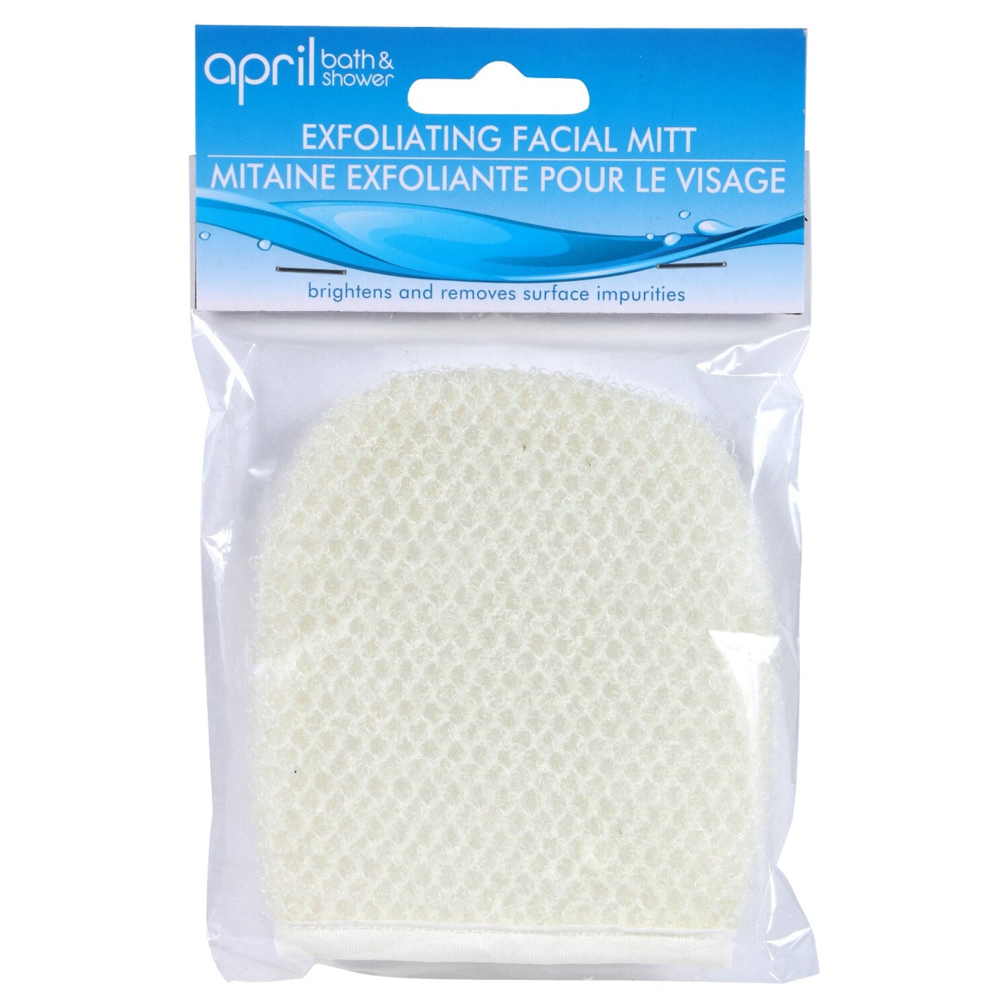 April Bath & Shower Exfoliating Facial Mitts, 4x3.5 in (Pack of 24)