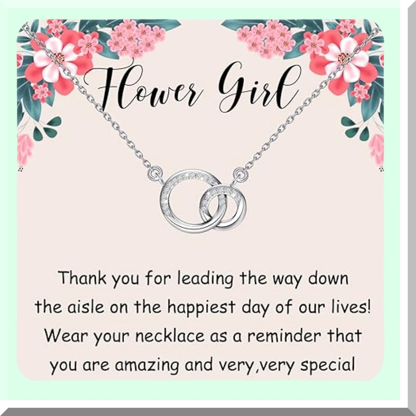 Flower Girl Necklace Gift for Wedding and Bridesmaid